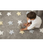 Lorena Canals STARS Tricolor Halı Gri/ Mavi-Beyaz-Sarı