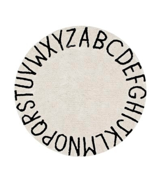 Lorena Canals Round ABC Halı // Naturel  (150cm)