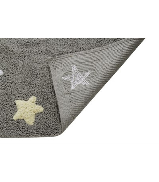 Lorena Canals STARS Tricolor Halı Gri/ Mavi-Beyaz-Sarı