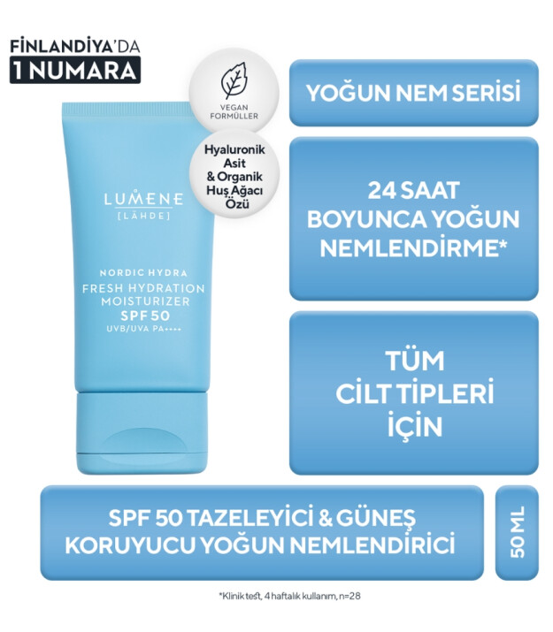 Lumene Tazeleyici & Güneş Koruyucu Yoğun Nemlendirici Krem (SPF 50)