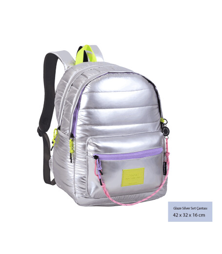Miss Lemonade BACKPACK GLAZE SILVER  SIRT CANTASI
