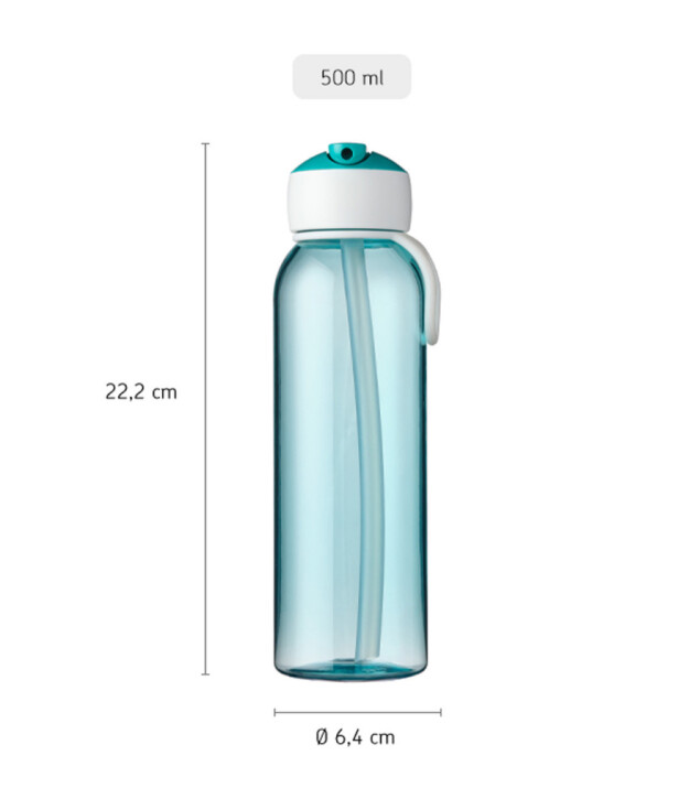 Mepal Flip-Up Campus Water Bottle (500 ml) // Turquoise