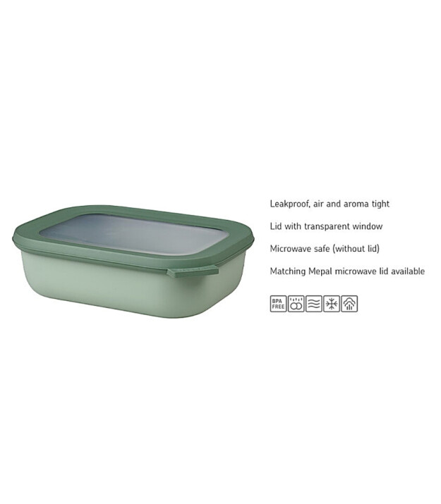 Mepal Set Cirqula Rectangular (500+1000+2000 ml) // Nordic Sage