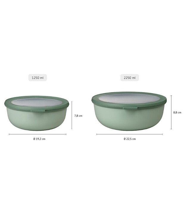 Mepal Set Cirqula Round (350+750+1250+2250 ml) // Nordic Blue