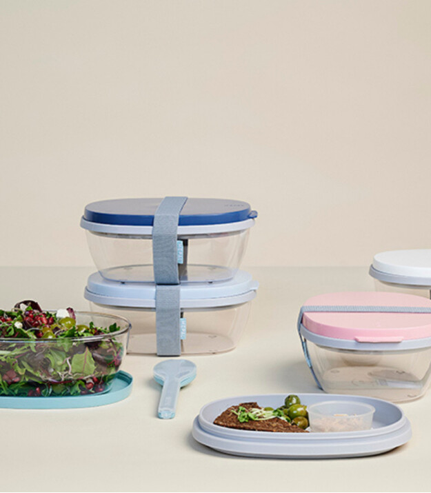Mepal Ellipse Salad Box // Nordic Blue