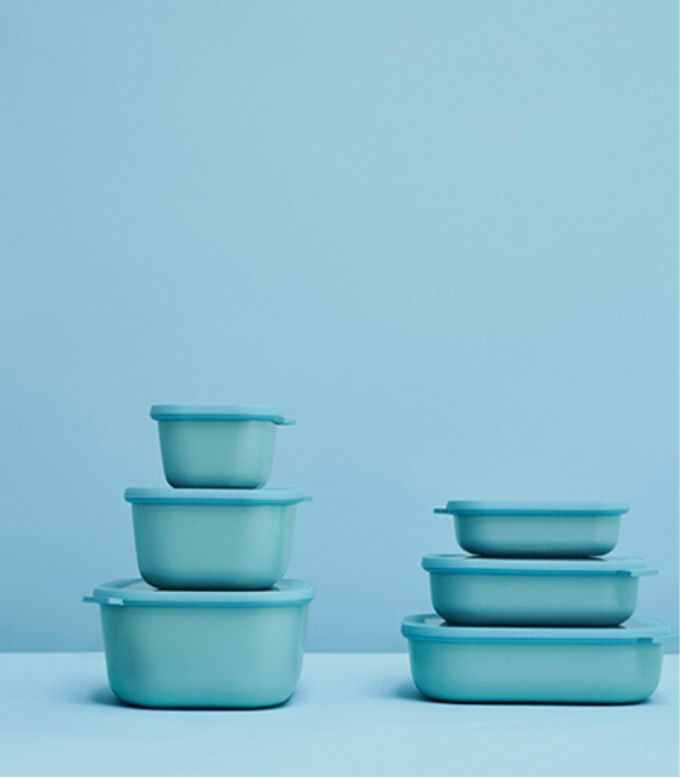 Mepal Cirqula Rectangular Multi Bowl (2000 ml) // Vivid Blue