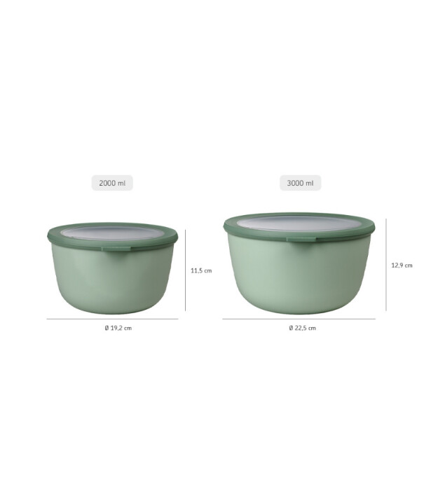 Mepal Cirqula Round Multi Bowl (2000 ml) // Nordic Black