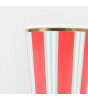 Meri Meri Parti Bardak // Çizgili Varaklı