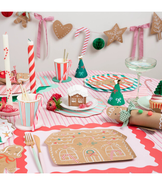 Meri Meri Parti Bardak // Çizgili Varaklı