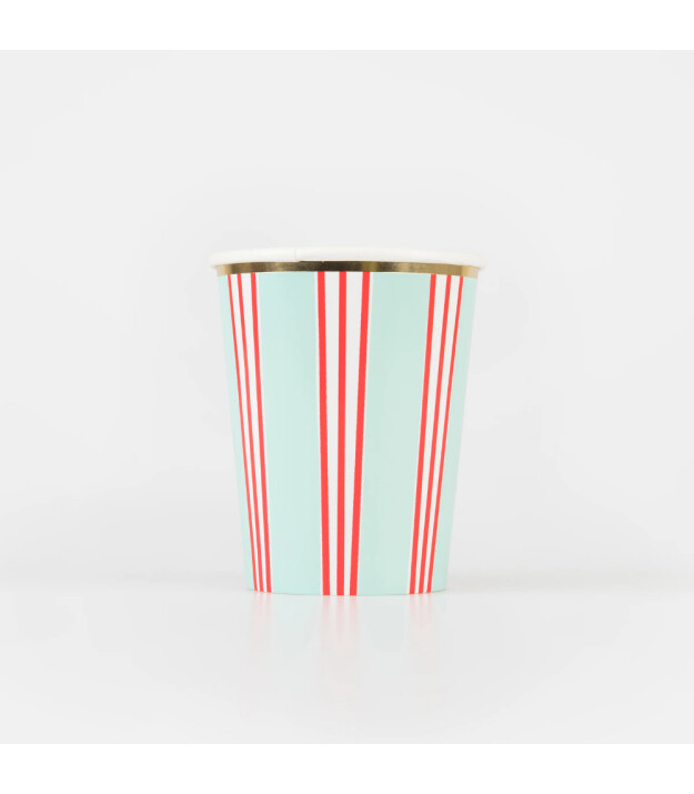 Meri Meri Parti Bardak // Çizgili Varaklı
