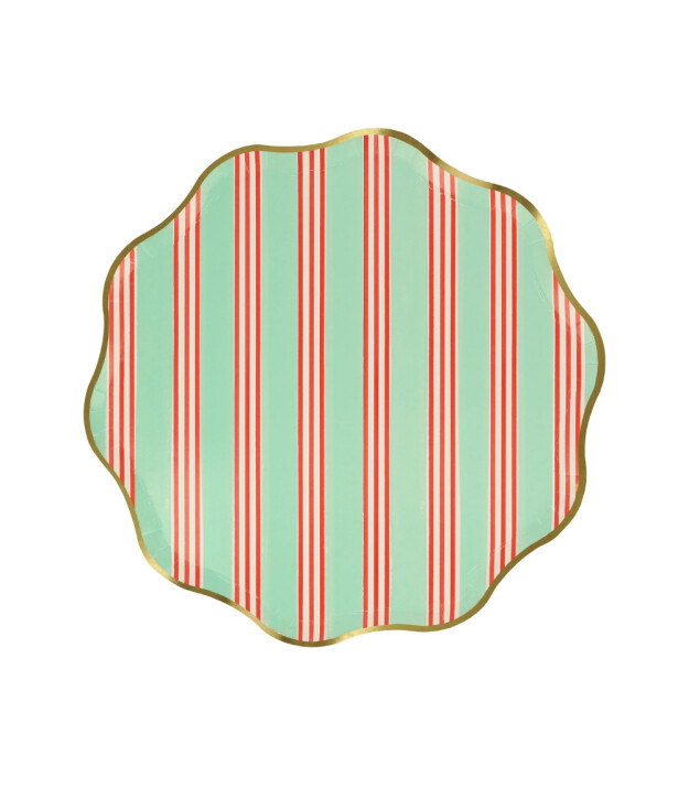 Meri Meri Parti Tabak (M) // Çizgili Varaklı