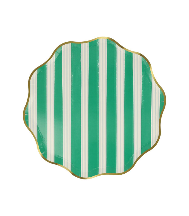 Meri Meri Parti Tabak (M) // Çizgili Varaklı