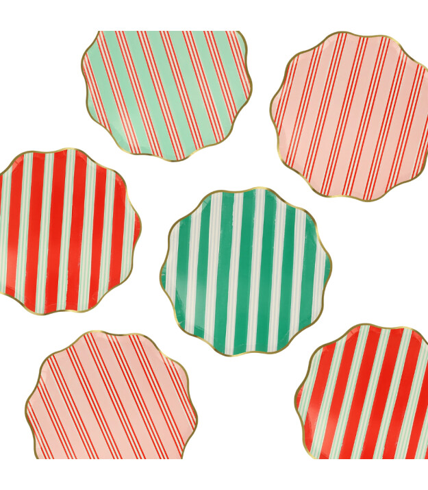 Meri Meri Parti Tabak (M) // Çizgili Varaklı