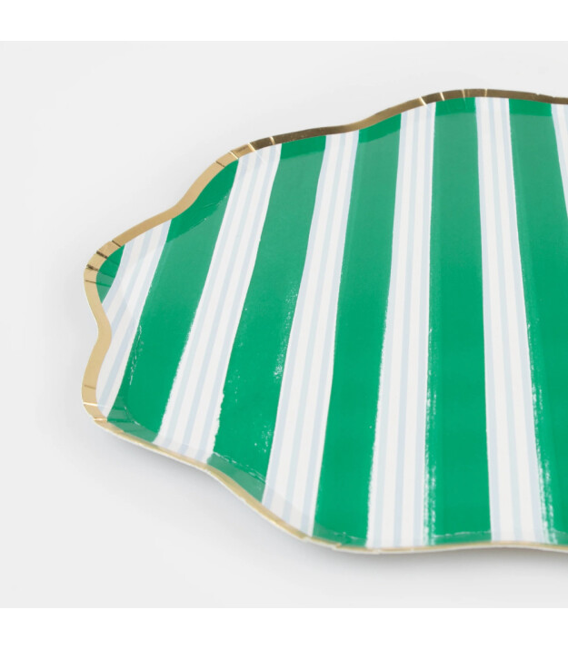 Meri Meri Parti Tabak (M) // Çizgili Varaklı