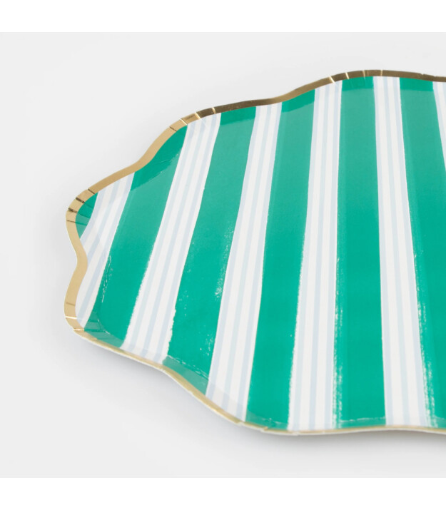 Meri Meri Parti Tabak (L) // Çizgili Varaklı