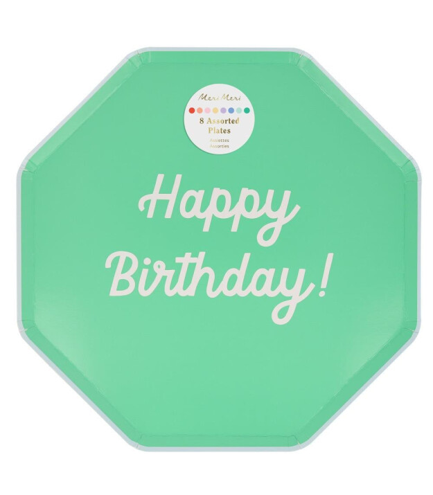 Meri Meri Parti Tabak (L) // Happy Birthday