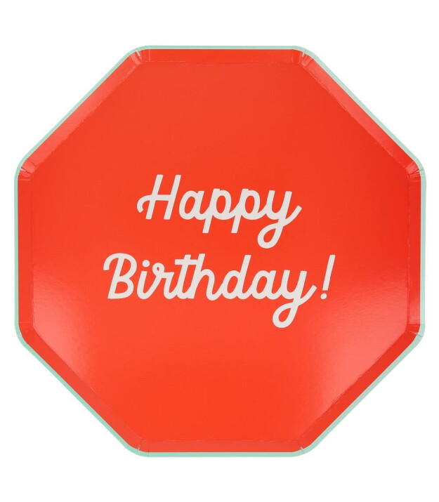 Meri Meri Parti Tabak (L) // Happy Birthday