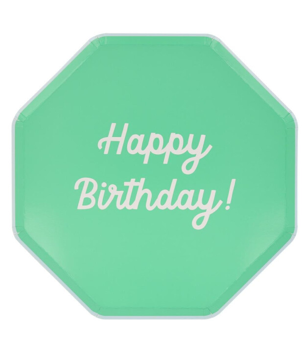 Meri Meri Parti Tabak (L) // Happy Birthday