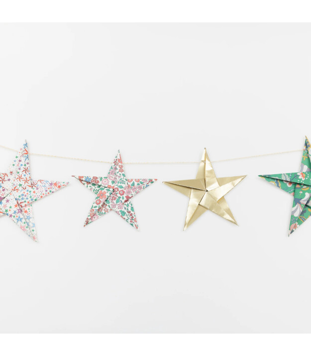 Meri Meri Asılan Süs // Liberty Edition - Origami Yıldız Garland