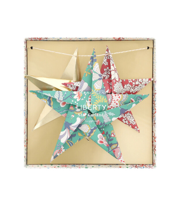 Meri Meri Asılan Süs // Liberty Edition - Origami Yıldız Garland