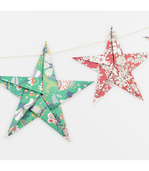 Meri Meri Asılan Süs // Liberty Edition - Origami Yıldız Garland