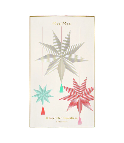 Meri Meri Asılan Süs // Şeritli Yıldız