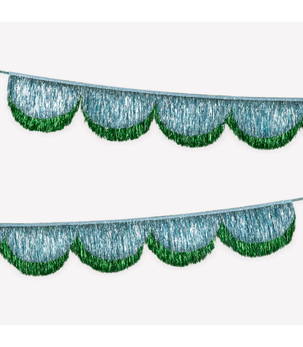 Meri Meri Asılan Süs // Simli Saçaklı Mavi