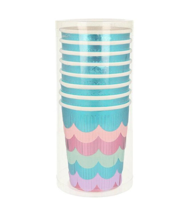 Meri Meri Parti Bardak // Deniz Kızı P&uuml;sk&uuml;ll&uuml;