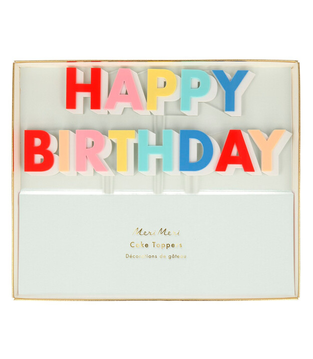 Meri Meri Parti Pasta Süs // Happy Birthday Akrilik