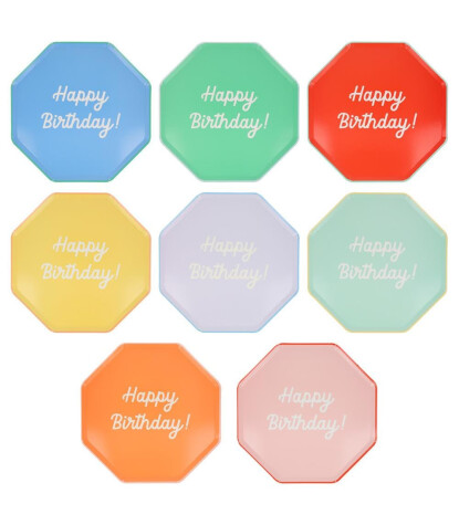 Meri Meri Parti Tabak (L) // Happy Birthday