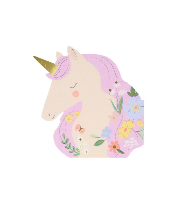 Meri Meri - Unicorn Şekilli Peçeteler - 16 Adet