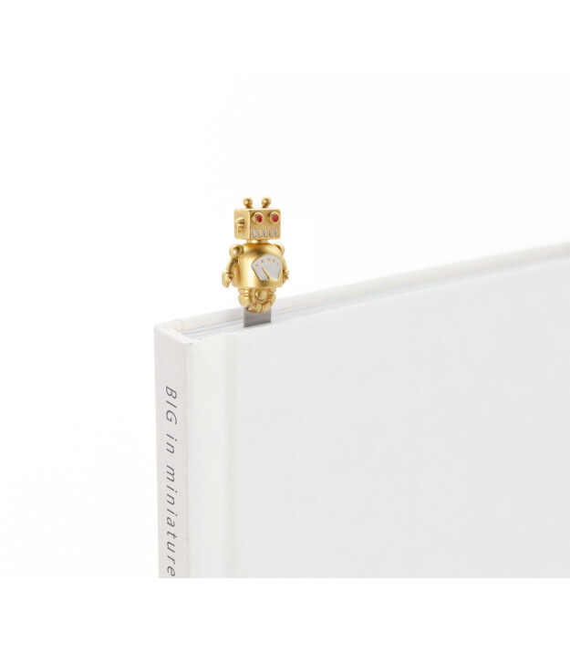 Metalmorphose Kitap Ayracı // Robot (Gold)