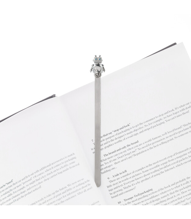 Metalmorphose Kitap Ayracı // Robot (Silver)