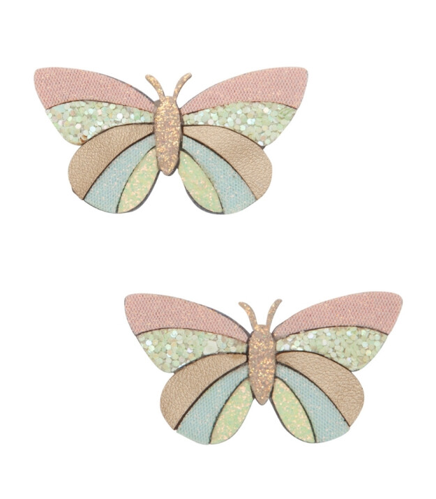 Mimi & Lula Saç Toka Set (2 Adet) // Stripe Butterfly