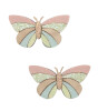 Mimi & Lula Saç Toka Set (2 Adet) // Stripe Butterfly
