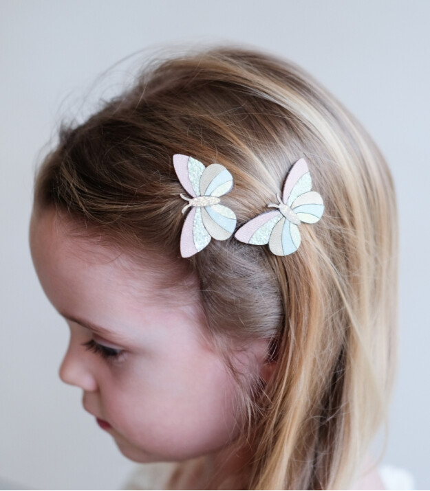 Mimi & Lula Saç Toka Set (2 Adet) // Stripe Butterfly