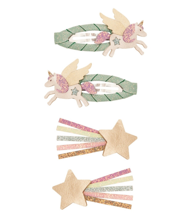Mimi & Lula Saç Toka Set (4 Adet) // Flying Unicorn