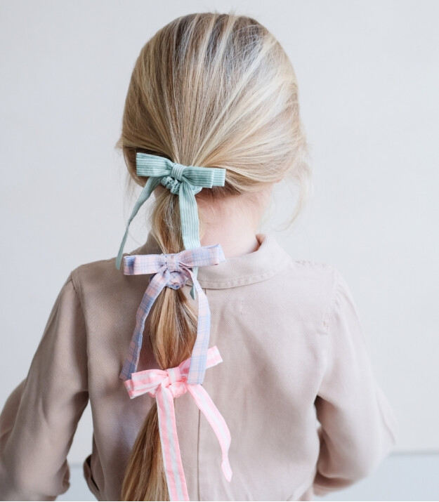 Mimi & Lula Lastik Saç Toka Set (4 Adet) // Summer Stripes Bow