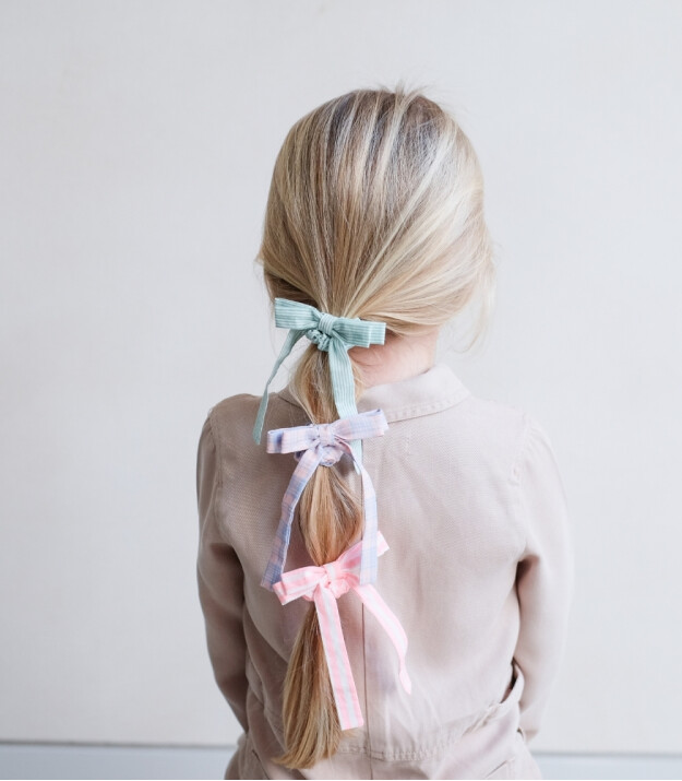 Mimi & Lula Lastik Saç Toka Set (4 Adet) // Summer Stripes Bow