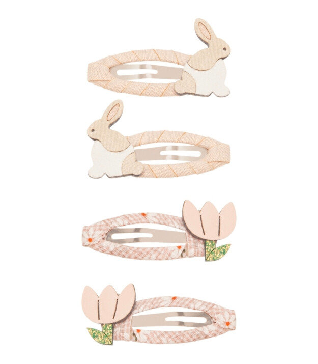 Mimi & Lula Sa&ccedil; Toka Set (4 Adet) // Bunny And Flower