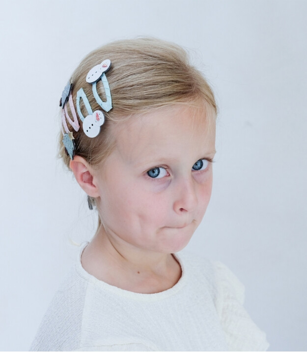 Mimi & Lula Sa&ccedil; Toka Set (4 Adet) // Snowman