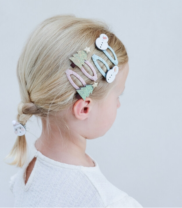 Mimi & Lula Sa&ccedil; Toka Set (4 Adet) // Snowman