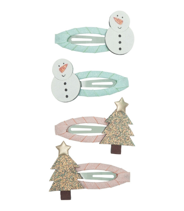 Mimi & Lula Sa&ccedil; Toka Set (4 Adet) // Snowman