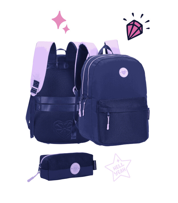Marshmallow X Miss Lemonade Sırt &Ccedil;antası // Meshy Navy
