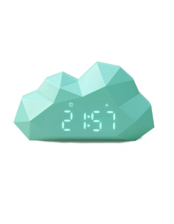 MOB Bulut Dijital Alarmlı Saat // Turkuaz