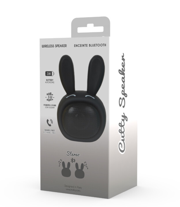 MOB Cutie Tavşan Bluetooth Hoparlör // Siyah