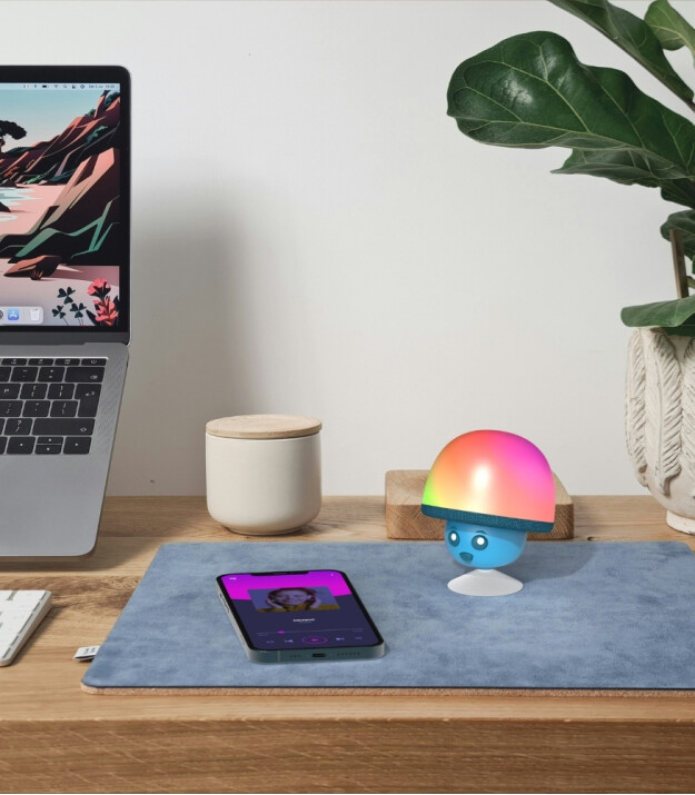 MOB Mega Mush Işıklı Bluetooth Hoparlör // Mavi