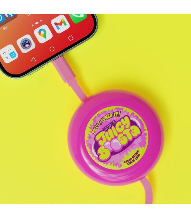 Mustard Juicy Boosta Hızlı Şarj Kablosu // Pembe