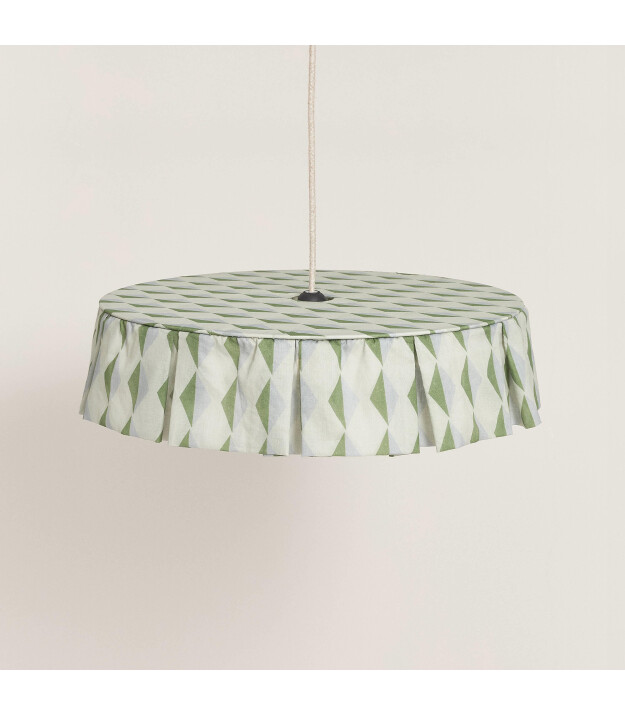 Nobodinoz Vibes Aydınlatma Şapkası, 50cm çap, Green Blue Harlequin