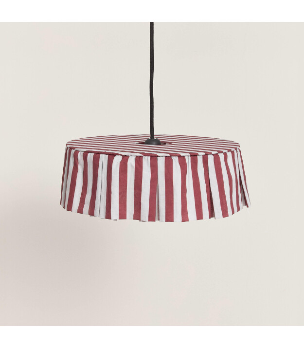 Nobodinoz Vibes Aydınlatma Şapkası, 40cm çap, Maroon Stripes